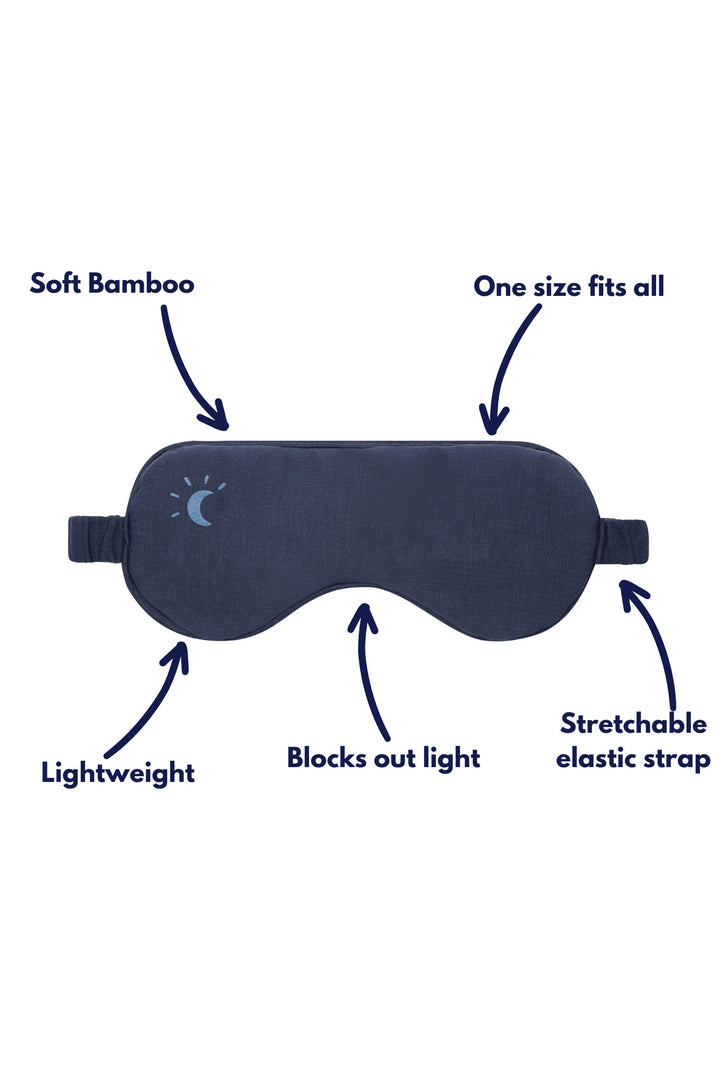 Bamboo sleeping eye mask soft bamboo one size fits all lightweight blocks out light stretchable elastic strap